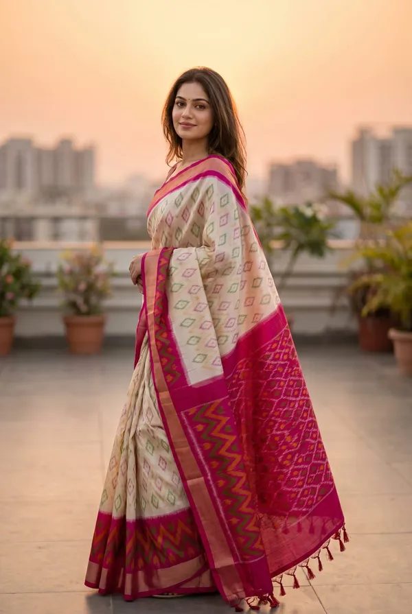 Traditional_Pochampalli_Ikkat_Designer_Print_Dolla_Silk_Saree