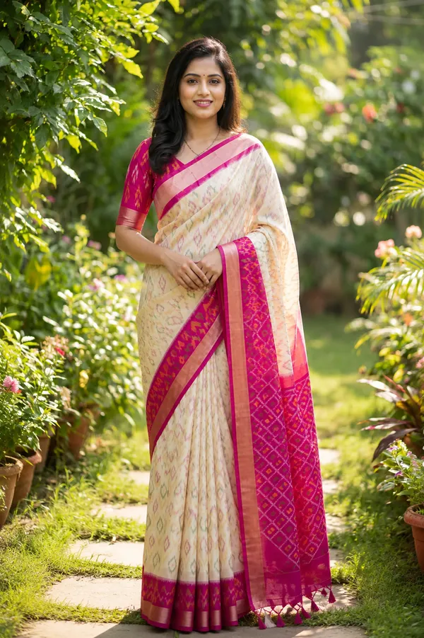 Traditional_Pochampalli_Ikkat_Designer_Print_Dolla_Silk_Saree