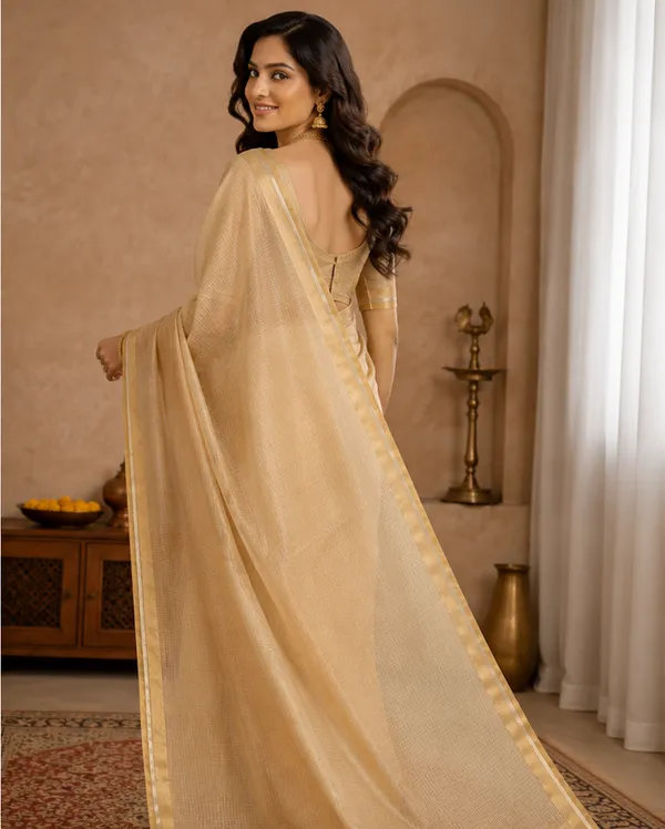 Women's_Golden_Beige_Kota_Silk_Cotton_Saree_with_Rich_Zari_Border_|_Elegant_Traditional_&_Festive_Wear_Saree