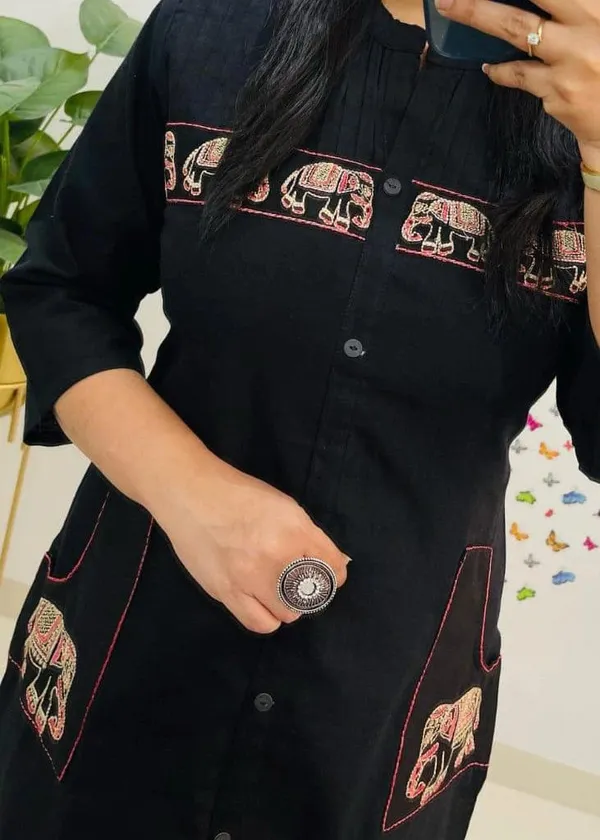 Women’s_Khadi_Cotton_Embroidered_Kurti_Pant_Set_|_Sleeveless_Office_Wear_Kurti_with_Bottom_|_Premium_Quality_Ready_to_Wear