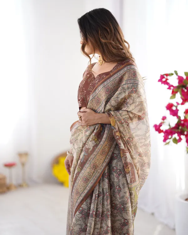Classic_Handloom_Cotton_Saree_Featuring_Buti_and_Floral_Panel_Design_With_Unstitched_Blouse