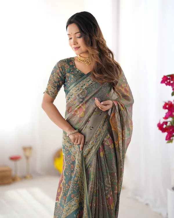 Classic_Handloom_Cotton_Saree_Featuring_Buti_and_Floral_Panel_Design_With_Unstitched_Blouse