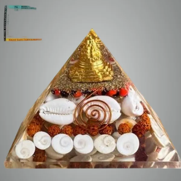 Multicolor_Laxmi_Pyramid_Original_Certified_Gomati_Chakra,_Rudraksha,_Cowrie_Kodi_Mahalaxmi_Pyramid_-_90Mm_Large_Orgone_Pyramid_With_Shree_Yantra_-_Pooja_Vastu_Items_For_Home_For_Good_Luck,_Money_&_Wealth