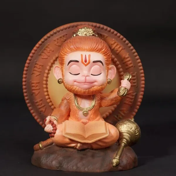 Gold_Premium_Hanuman_Murti_|_Book_Reading_Lord_Hanuman_Idol_For_Car_Dashboard,_Home_Temple_Decor_–_3.74_Inches