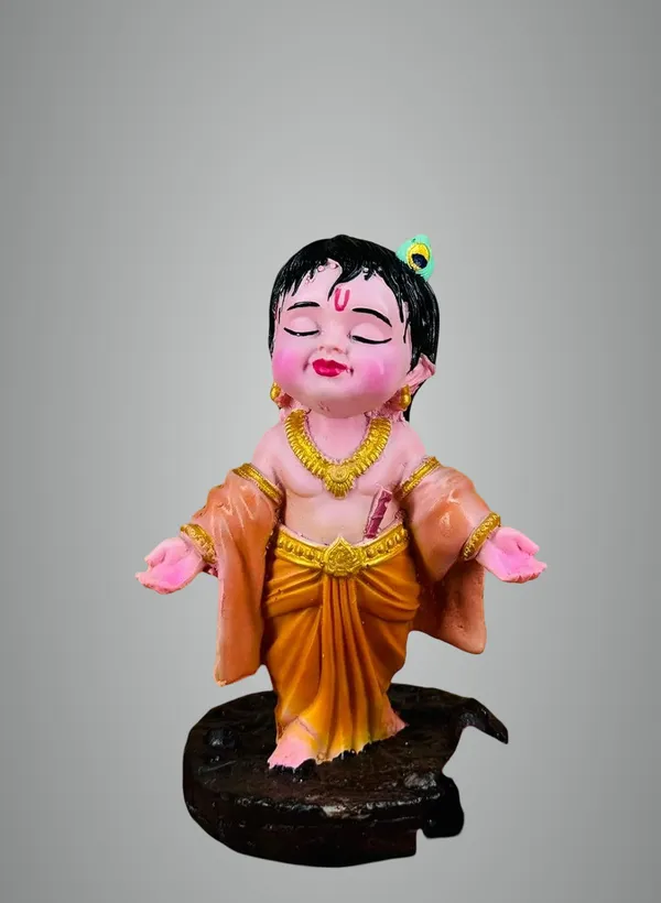 Gold_Bal_Krishna_Idol_For_Car_Dashboard_|_Bal_Gopal_Statue_For_Home_Decor_Krishna_Ji_Murti_For_Gift_|_4_Inch/Home_Decor/Gift