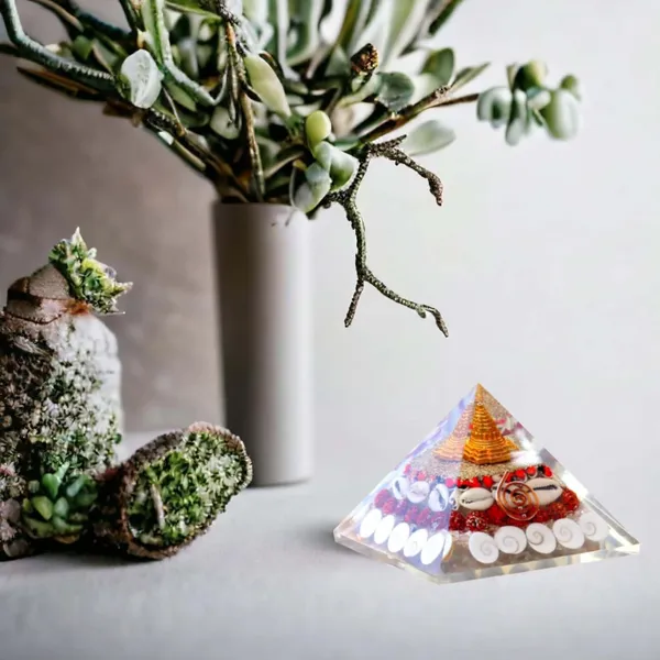 Multicolor_Crystal_Laxmi_Pyramid_With_Rudraksha_|_Shree_Yantra_Original_Gomati_Chakra_|_White_Kauri_And_Ratti_Seeds_For_Vastu_|_Money_|_Wealth_|_Good_Luck_|_Prosperity_|_Pack_Of_2