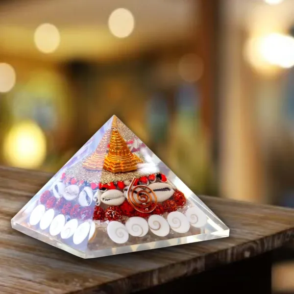 Multicolor_Crystal_Laxmi_Orgonite_Pyramid_90_mm_With_Rudraksha