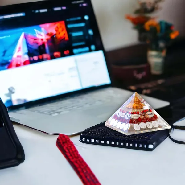 Multicolor_Crystal_Laxmi_Orgonite_Pyramid_90_mm_With_Rudraksha