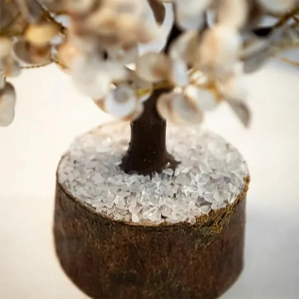 White_Shell_Crystal_Tree_For_Vastu,_Positive_Energy_|_Handmade_Feng_Shui_Tree_With_Wooden_Base_|_Seashell_Gem_Tree_For_Gift,_Meditation_&_Office_Table_Decoration,_10-12_Inch_(100_Beads)