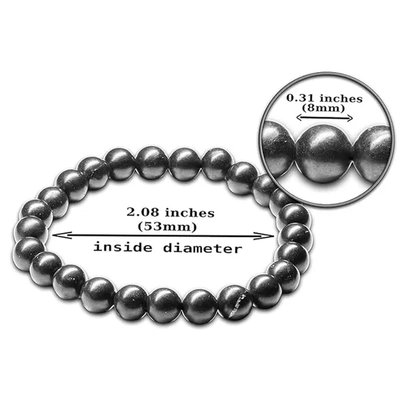 Black_Natural_Pyrite_Crystal_Tumble_Beads_Stretchable_Bracelet