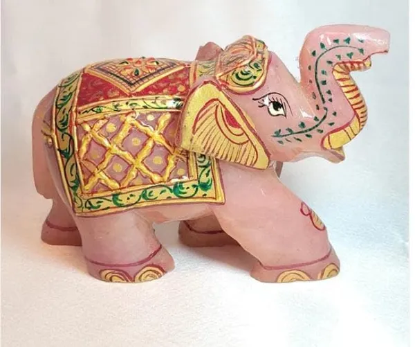 Pink_Rose_Quartz_Crystal_Elephant