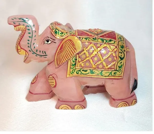 Pink_Rose_Quartz_Crystal_Elephant