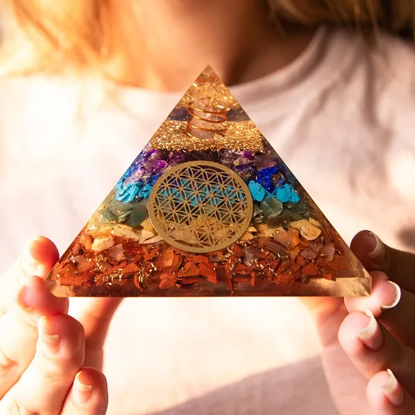 Multicolour_7_Chakra_Pyramid/Seven_Chakra_Crystal_Pyramid_For_Vastu_Correction,_Home_&_Office/Brings_Wealth,_Health,_Good_Luck,_Prosperity,_Positivity_&_Chakra_Healing_(4_Inch)