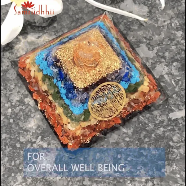 Multicolour_7_Chakra_Pyramid/Seven_Chakra_Crystal_Pyramid_For_Vastu_Correction,_Home_&_Office/Brings_Wealth,_Health,_Good_Luck,_Prosperity,_Positivity_&_Chakra_Healing_(4_Inch)