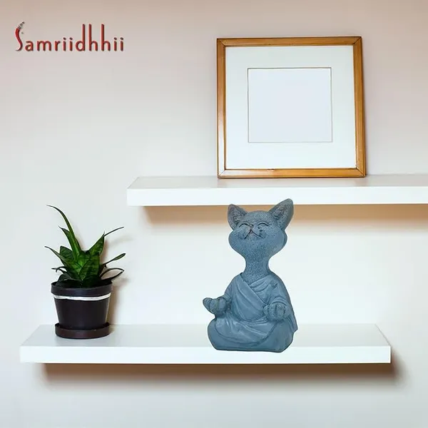 Buddha_Cat_Statue_Home_Decor_Showpieces_–_Miniature_Decorative_Items,_Laughing_Buddha,_Cat_Buddha_Statue,_Office_&_Table_Decoration,_Housewarming_Gifts