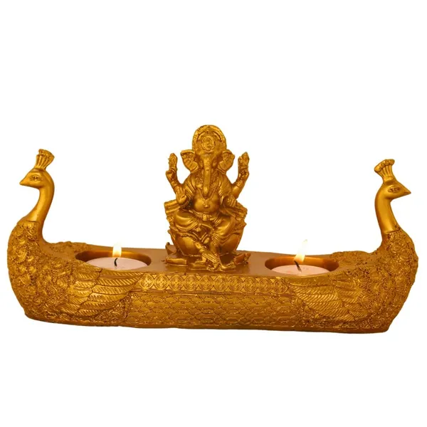 Gold_Peacock_Diya_Stand_|_Multicolor_Stonework_Traditional_Handcrafted_Annapakshi_Floral_Diya_Stand_|_Home_Decor/Gift_Item_|_7_Inches