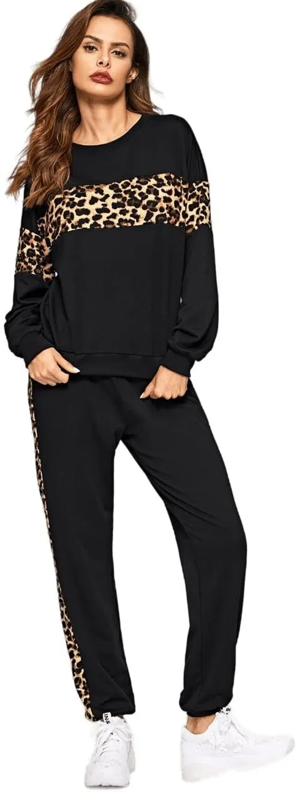 Black_&_Brown_Cotton_Blend_Animal_Print_Regular_Track_Suit_For_Women