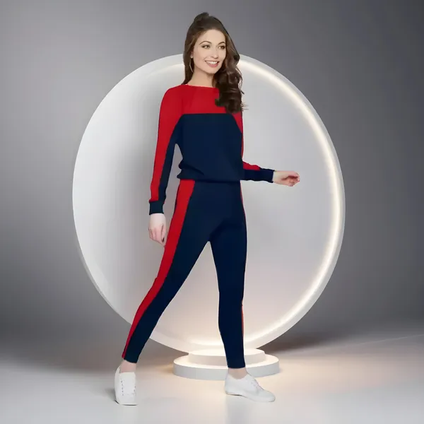 Red_&_Blue_Cotton_Blend_Colorblock_Regular_Track_Suit_For_Women