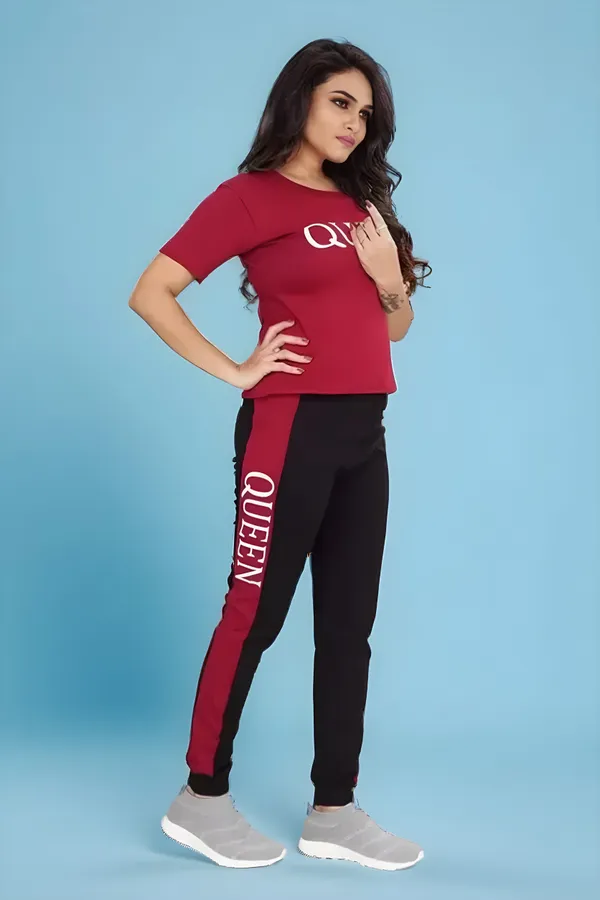 Maroon_Cotton_Blend_Printed_Regular_Track_Suit_For_Women