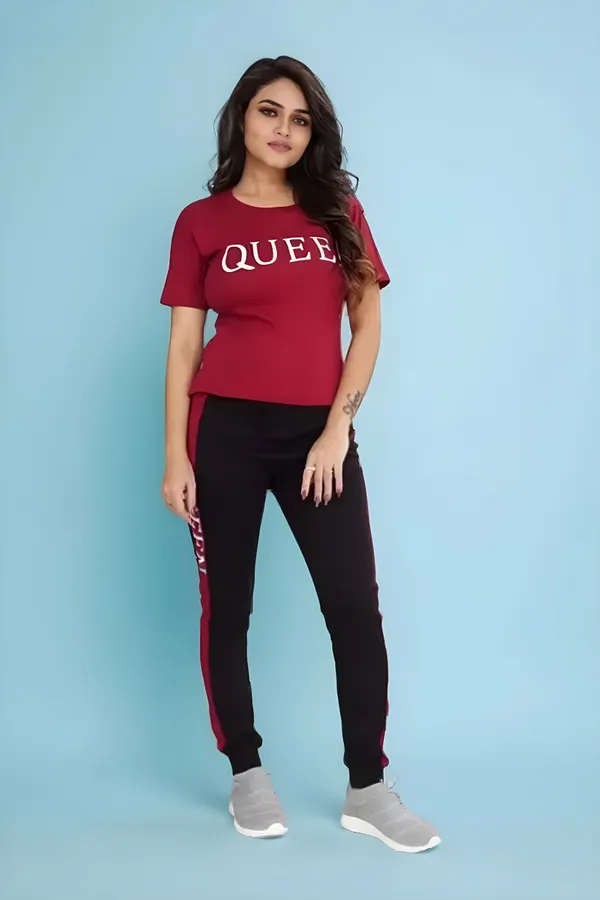 Maroon_Cotton_Blend_Printed_Regular_Track_Suit_For_Women