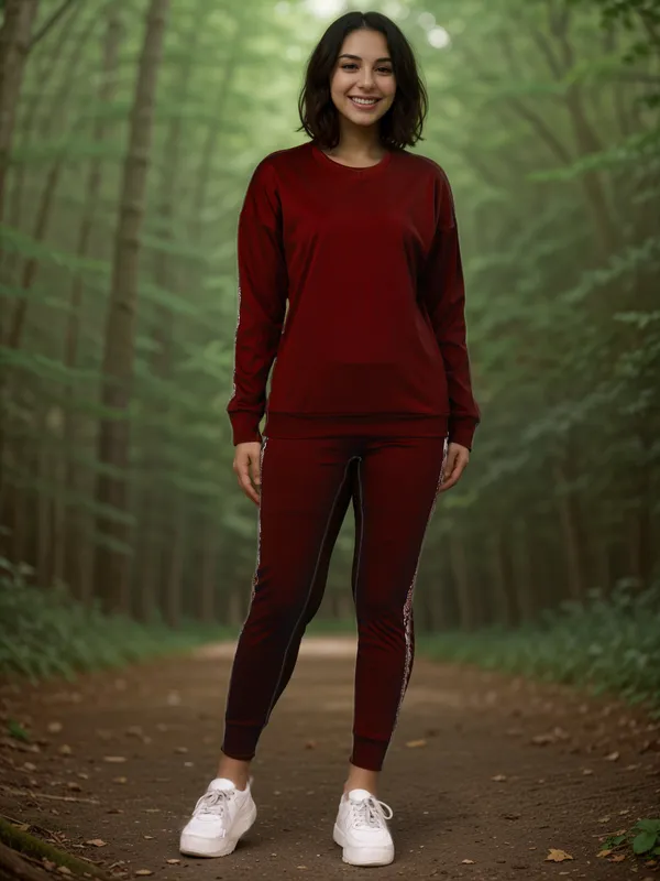 Maroon_Cotton_Blend_Solid_Regular_Track_Suit_For_Women