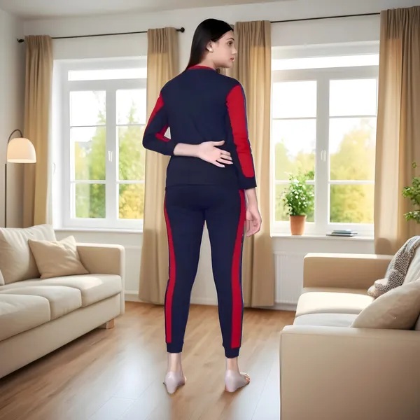 Red_Cotton_Lycra_Blend_Colorblock_Regular_Track_Suit_For_Women