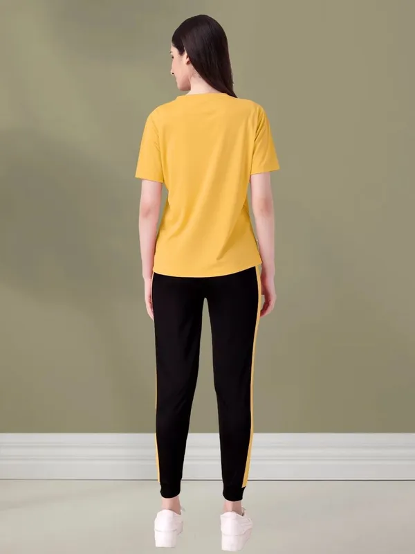 MF_With_Square_Women's_Printed_Round_Neck_T-Shirt_&_Track_Pants_Set