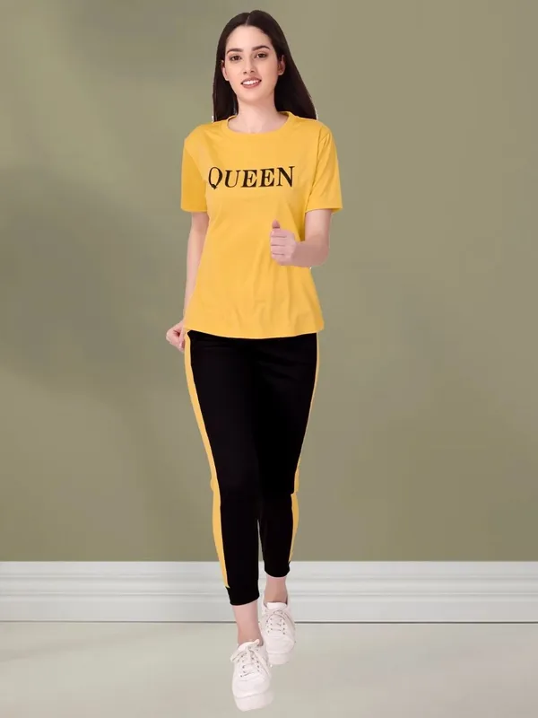 MF_With_Square_Women's_Printed_Round_Neck_T-Shirt_&_Track_Pants_Set