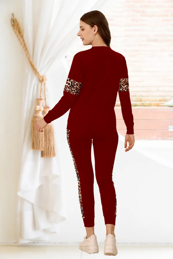 Multicolor_Cotton_Blend_Animal_Print_Regular_Track_Suit_For_Women