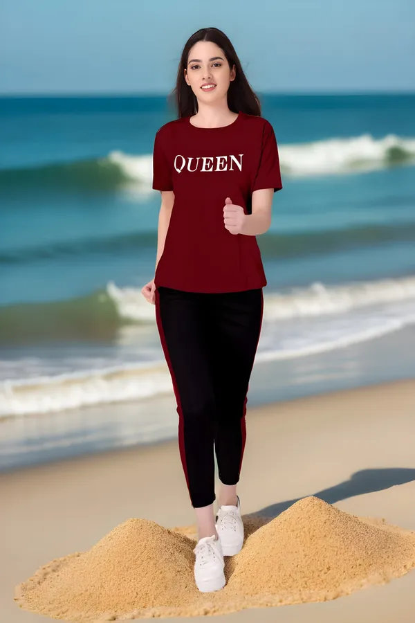 Maroon_Cotton_Blend_Printed_Regular_Track_Suit_For_Women