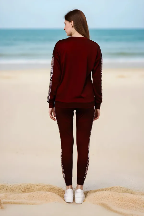 Maroon_Cotton_Blend_Solid_Regular_Track_Suit_For_Women