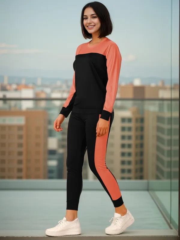 Multicolor_Cotton_Lycra_Blend_Striped_Regular_Track_Suit_For_Women
