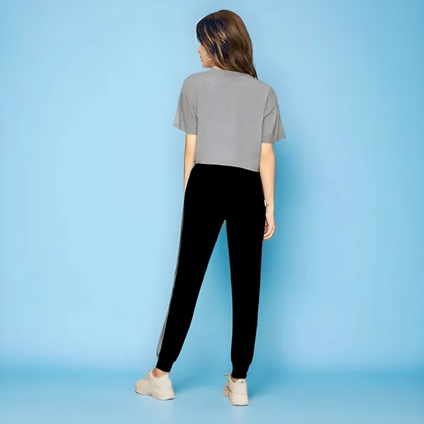 Grey_&_Black_Cotton_Blend_Striped_Regular_Track_Suit_For_Women