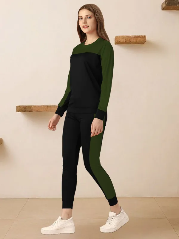 UrbanEdge_Women’s_Olive_Green_&_Black_Activewear_Co-Ord_Set