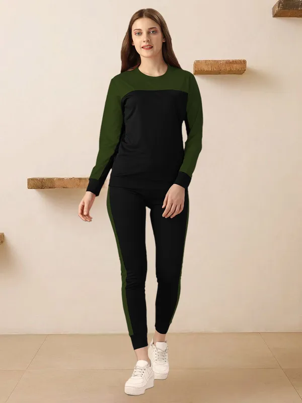 UrbanEdge_Women’s_Olive_Green_&_Black_Activewear_Co-Ord_Set