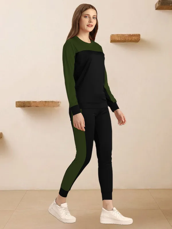 UrbanEdge_Women’s_Olive_Green_&_Black_Activewear_Co-Ord_Set