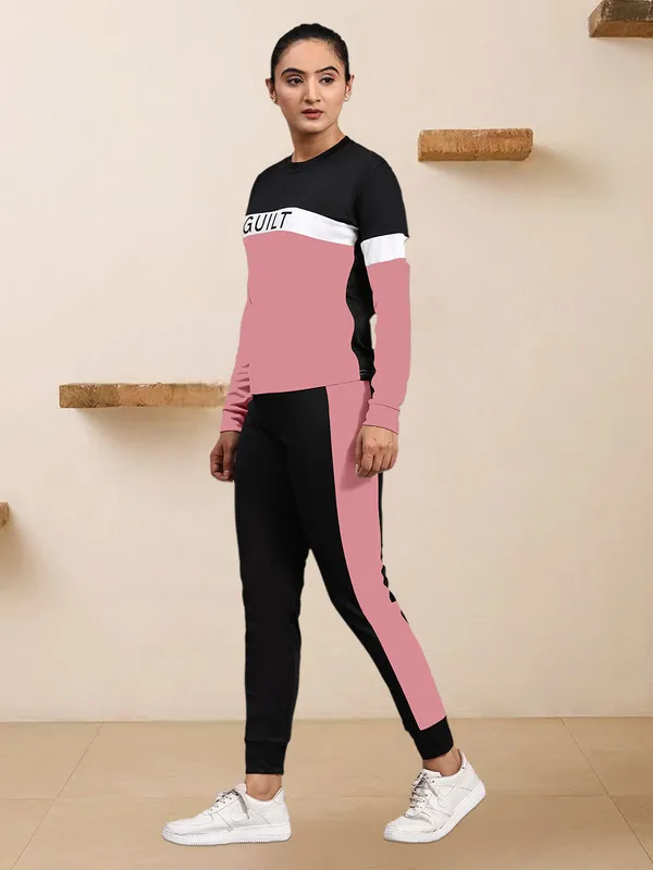 UrbanGuilt_Women’s_Colorblock_Activewear_Co-Ord_Set_–_Peach_&_Black
