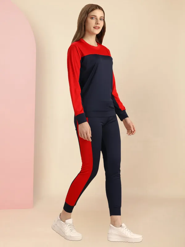RED_STYLISH_&_FASHIONABLE'S_TRACK_SUIT_Active_Clothing_Set
