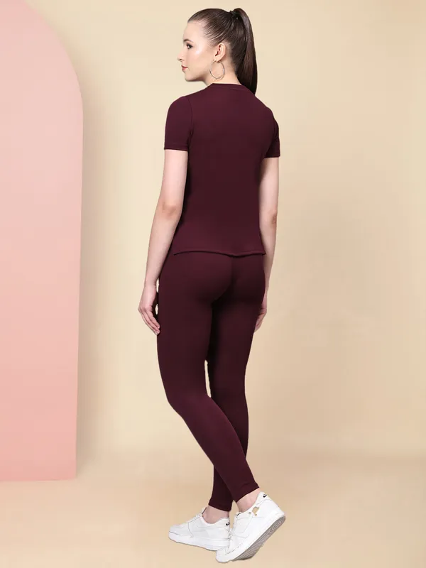 Wine_Activewear_T-Shirt_and_Leggings_Set_–_Stretchable_Sportswear_for_Fitness,_Yoga,_and_Daily_Wear