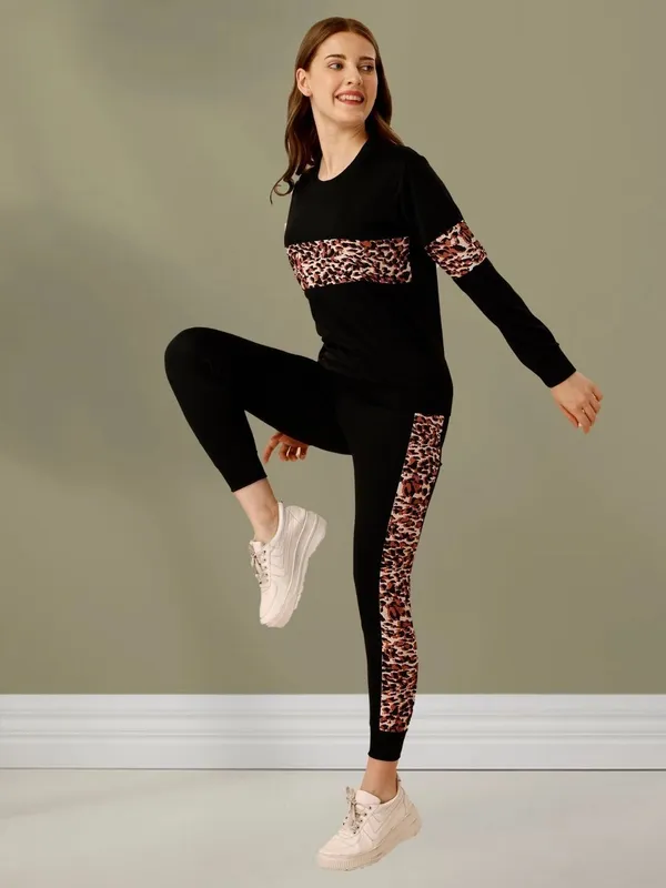 Women’s_Black_Printed_Tracksuit_Set_|_Full_Sleeve_Round_Neck_Top_&_Tapered_Track_Pants_with_Leopard_Print_Side_Stripes_|_Stylish_Sportswear_Co-Ord_Set_for_Gym,_Yoga,_Running_&_Casual_Wear