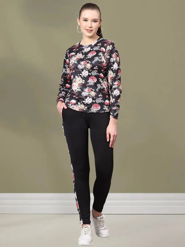 Women’s_Floral_Printed_Tracksuit_Set_with_Pockets_|_Full_Sleeve_Round_Neck_Top_&_Black_Track_Pants_with_Floral_Side_Panel_|_Stylish_Activewear_Co-Ord_Set_for_Women_&_Girls
