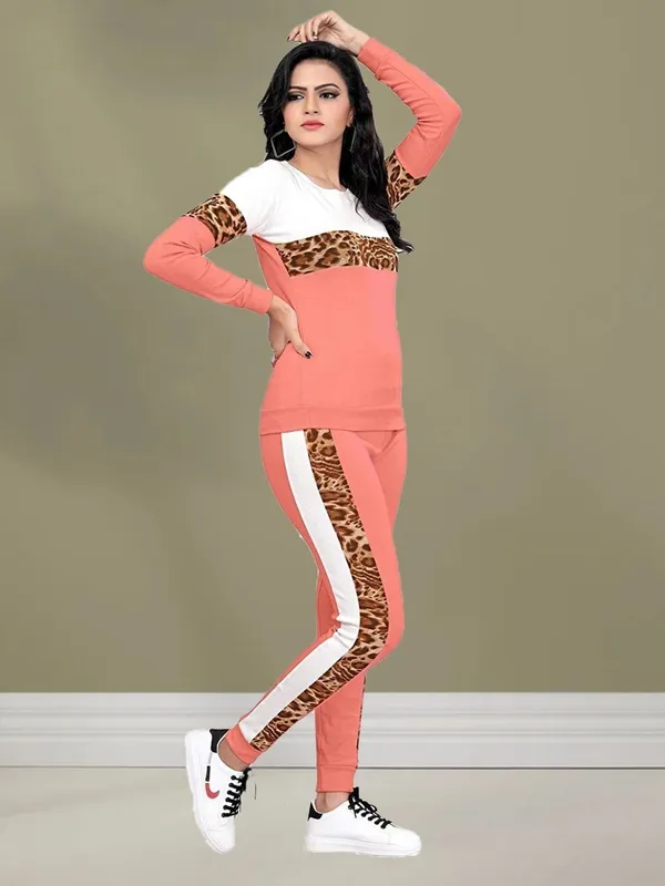 Women’s_Peach_Poly_Cotton_Tracksuit_Set_with_Leopard_Print,_Full_Sleeve_Round_Neck_Sweatshirt_&_Slim_Fit_Track_Pants_|_Stylish_Co-ord_Set_for_Casual_Wear,_Travel_&_Activewear_–_MF_With_Square