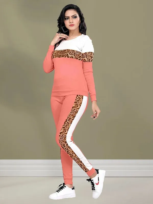 Women’s_Peach_Poly_Cotton_Tracksuit_Set_with_Leopard_Print,_Full_Sleeve_Round_Neck_Sweatshirt_&_Slim_Fit_Track_Pants_|_Stylish_Co-ord_Set_for_Casual_Wear,_Travel_&_Activewear_–_MF_With_Square