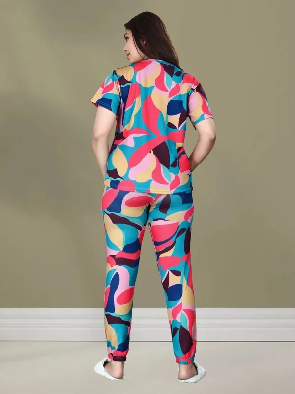 Women’s_Printed_Co-Ord_Set_with_Pocket_|_Half_Sleeve_Top_&_Jogger_Pants_|_Comfortable_Casual_Loungewear_Set