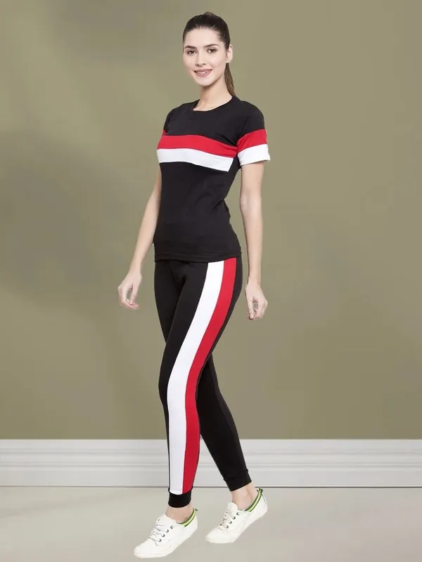 Women’s_Round_Neck_Half_Sleeve_T-Shirt_with_Track_Pants_|_Casual_Sportswear_Co-Ord_Set_for_Women