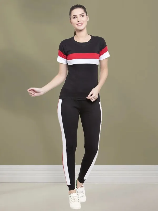Women’s_Round_Neck_Half_Sleeve_T-Shirt_with_Track_Pants_|_Casual_Sportswear_Co-Ord_Set_for_Women