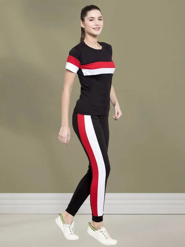 Women’s_Round_Neck_Half_Sleeve_T-Shirt_with_Track_Pants_|_Casual_Sportswear_Co-Ord_Set_for_Women