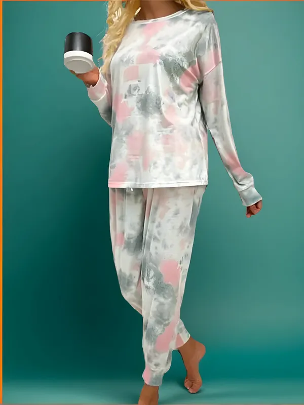 Grey_&_Pink_Cotton_Blend_Solid_Regular_Track_Suit_For_Women