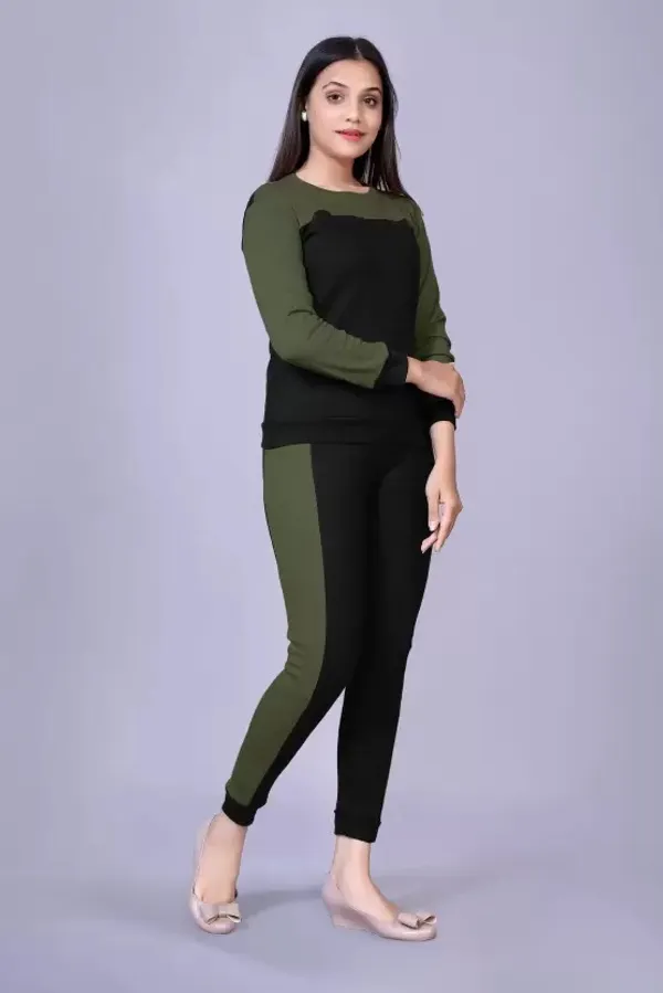 Green_Cotton_Blend_Colorblock_Regular_Track_Suit_For_Women