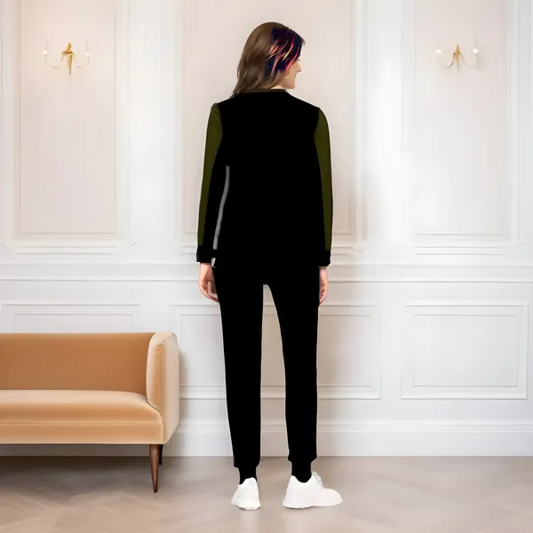 Green_&_Black_Cotton_Blend_Striped_Regular_Track_Suit_For_Women